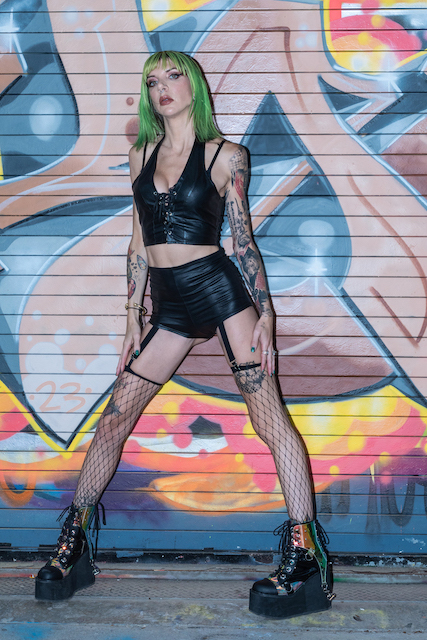 Female model photo shoot of Zabe the Babe by lucienA in Graffiti Alley, Toronto