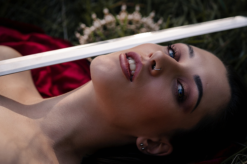 Female model photo shoot of Aeron_inked