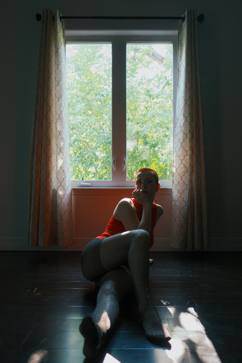Female model photo shoot of brennac by portra pierre