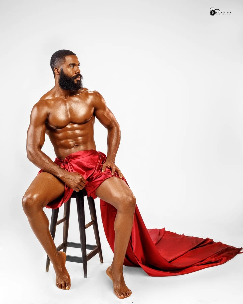 Male model photo shoot of Greek God Ares in Nigeria