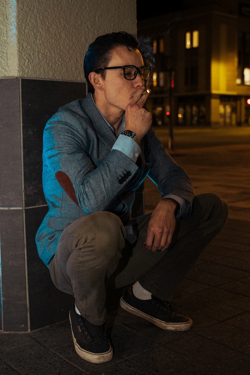 Male model photo shoot of Sam Wey by Huxleybird