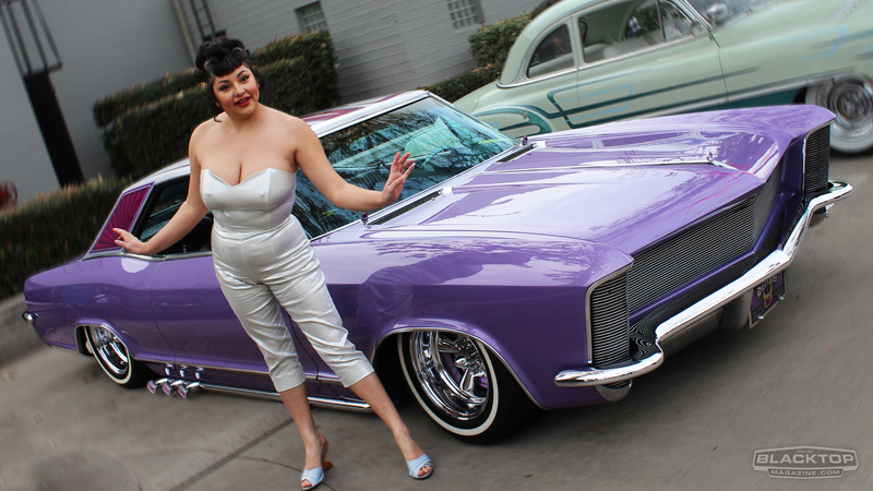 Male and Female model photo shoot of Blacktop Media and Pinky Swear in Grand National Roadster Show