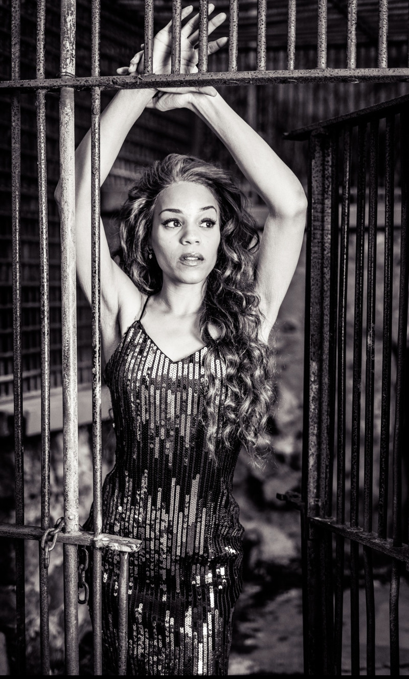 Female model photo shoot of BJD in old LA Zoo