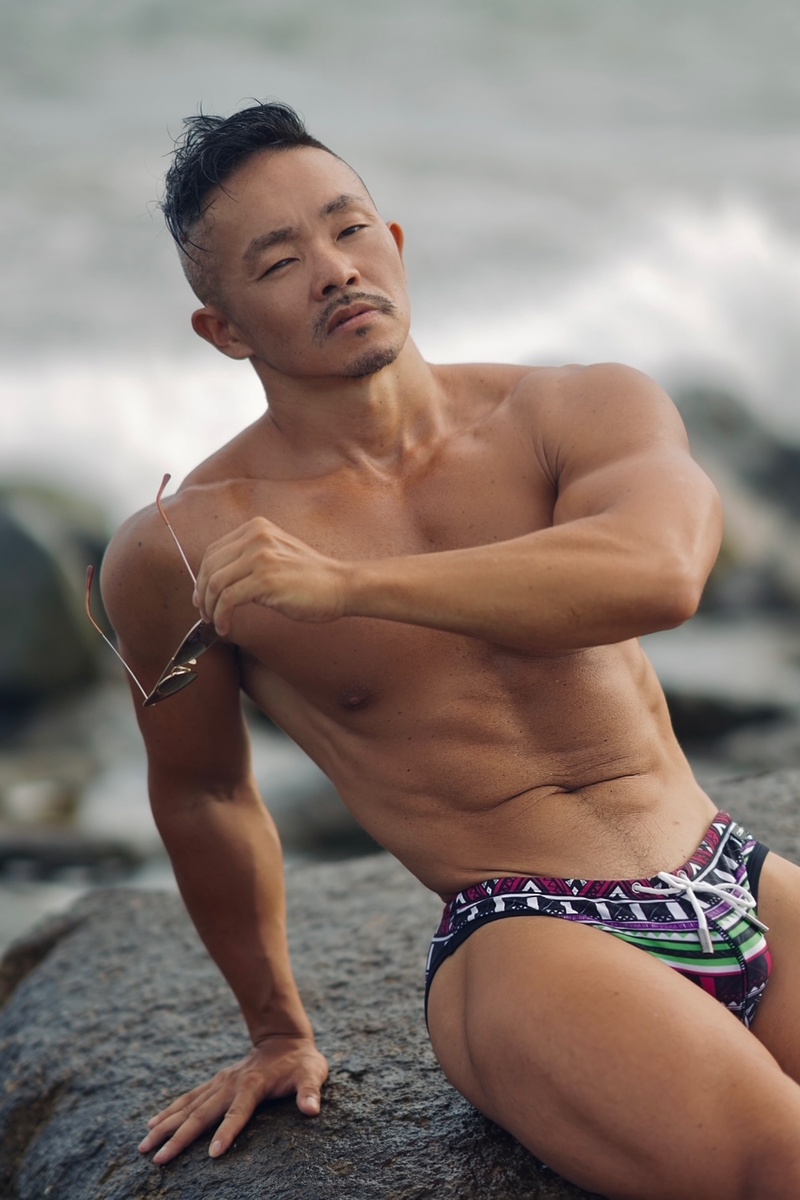 Male model photo shoot of Jake Ishii in Chigasaki beach, Japan