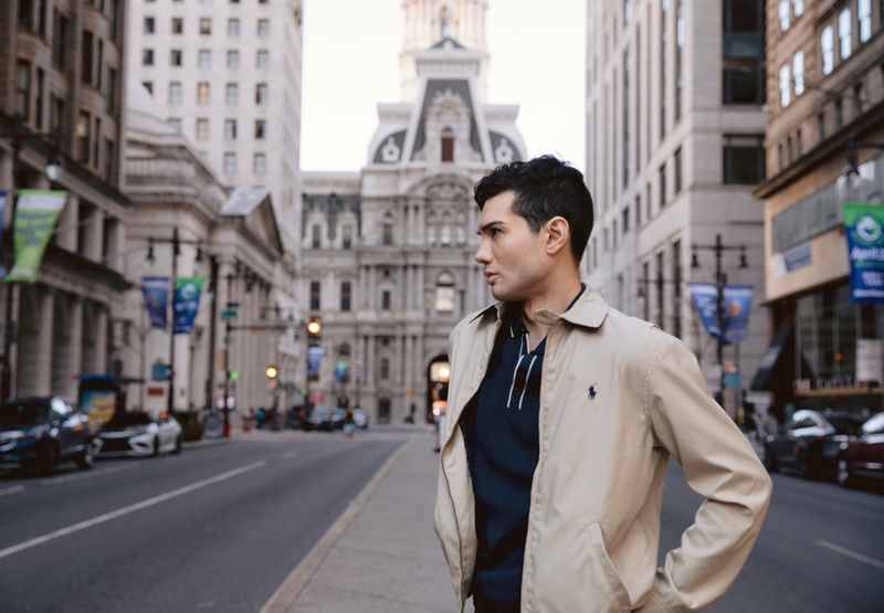 Male model photo shoot of Cuero in Center City Philadelphia